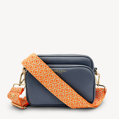 Orange & Stone Embroidered Strap
