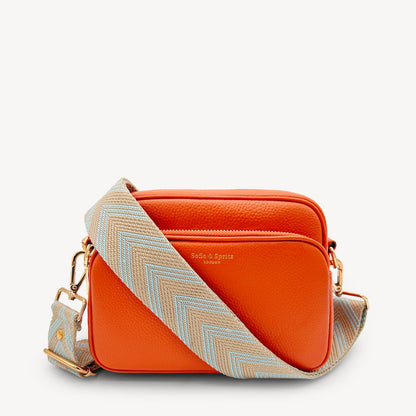 Pale Blue & Tan Arrow Strap