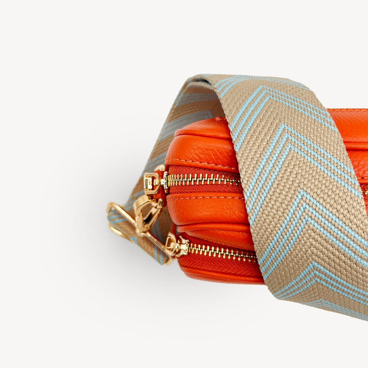 Pale Blue & Tan Arrow Strap