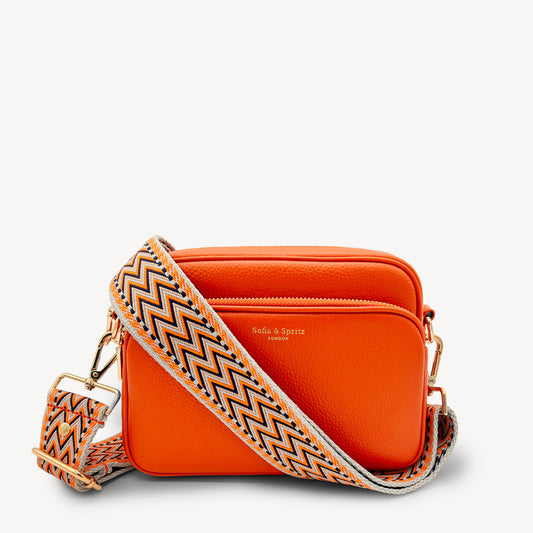 Orange, Black & Stone Aztec Strap
