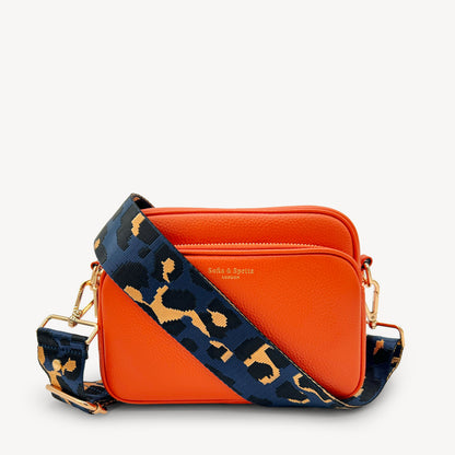 Navy & Gold Leopard Strap