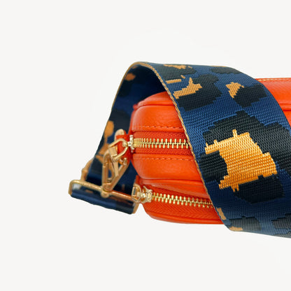 Navy & Gold Leopard Strap