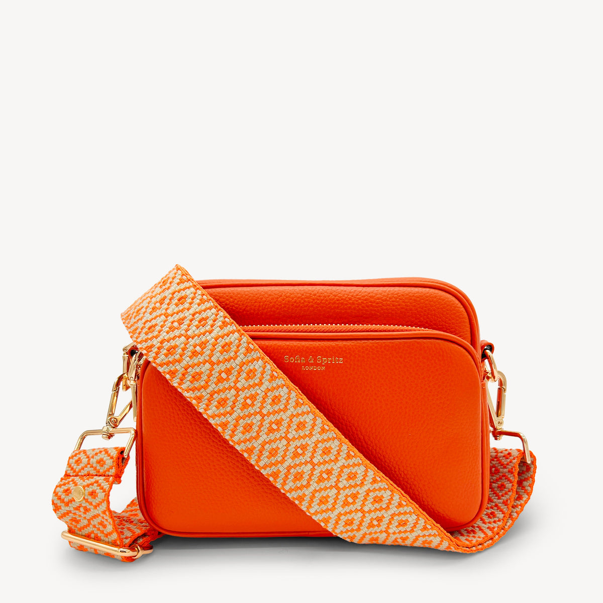 Orange & Stone Embroidered Strap