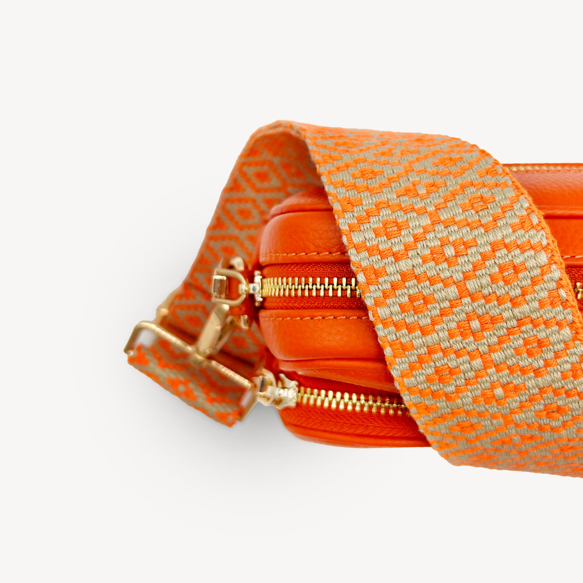 Orange & Stone Embroidered Strap