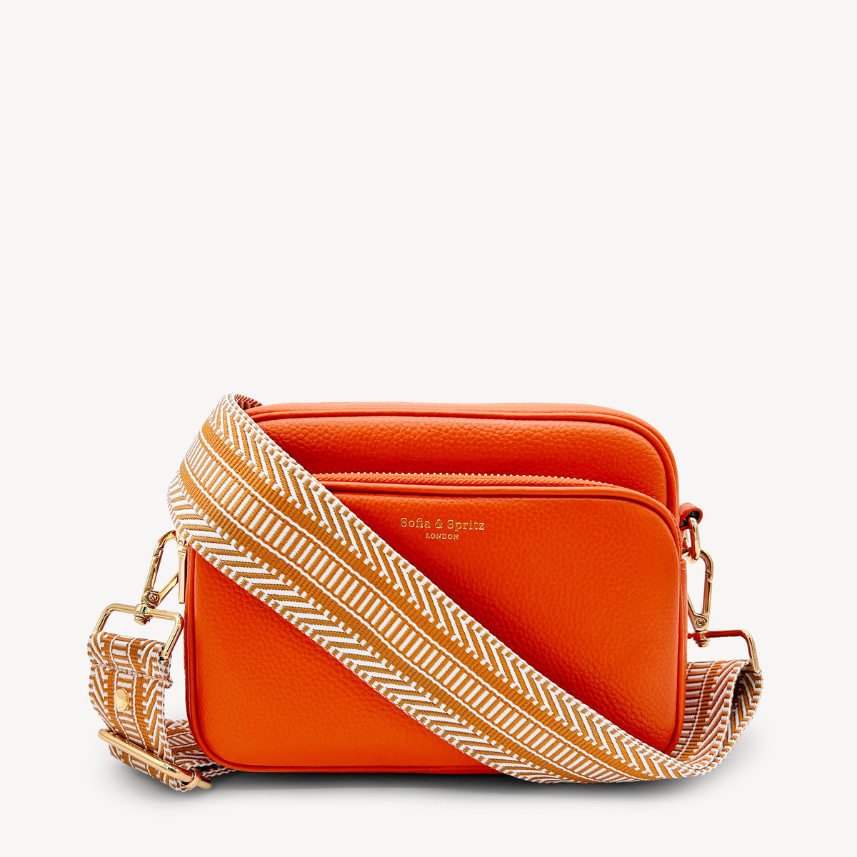 Tan & White Stripe Aztec Strap
