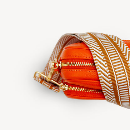 Tan & White Stripe Aztec Strap
