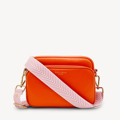 Pale Pink & White Chevron Strap