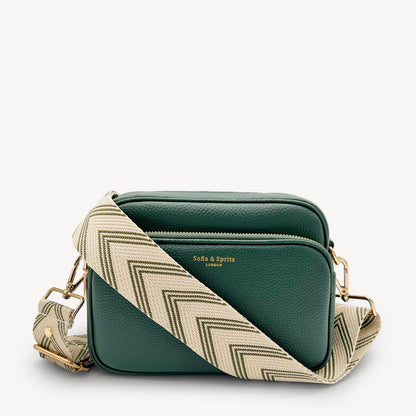 Olive Green & Stone Arrow Strap