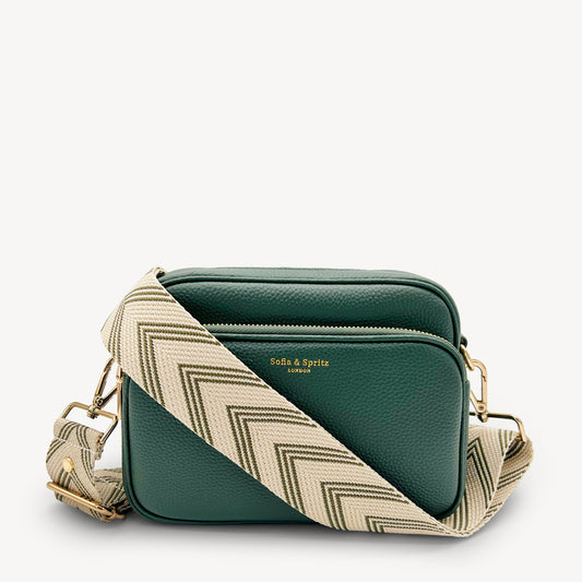 Olive Green & Stone Arrow Strap