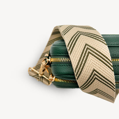 Olive Green & Stone Arrow Strap