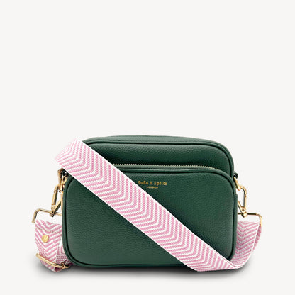 Pale Pink & White Chevron Strap