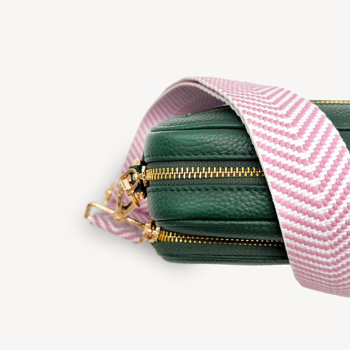 Pale Pink & White Chevron Strap