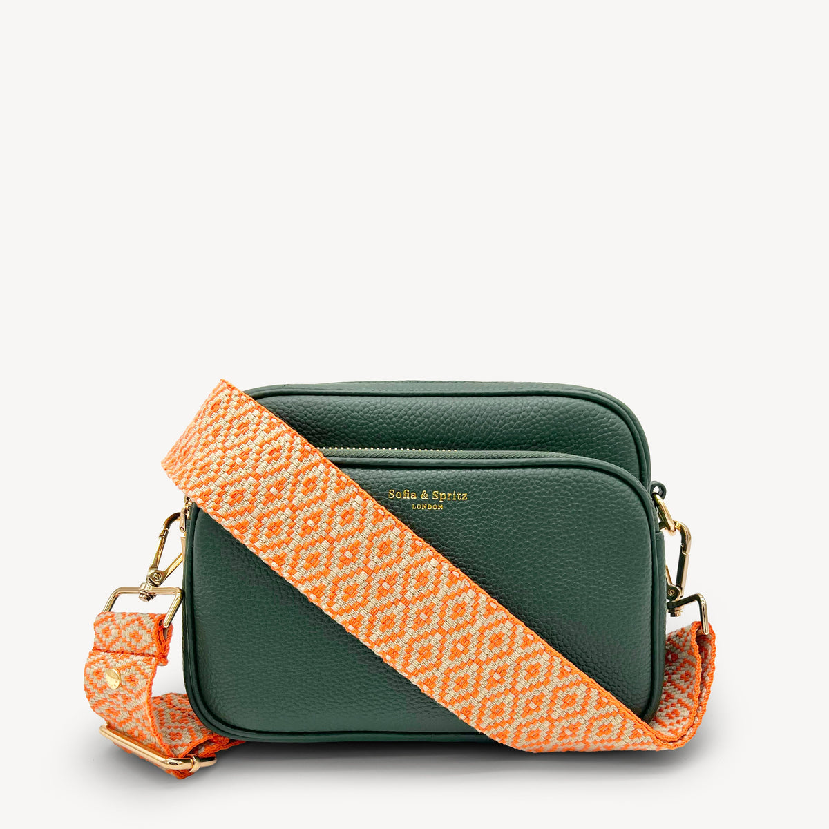 Orange & Stone Embroidered Strap