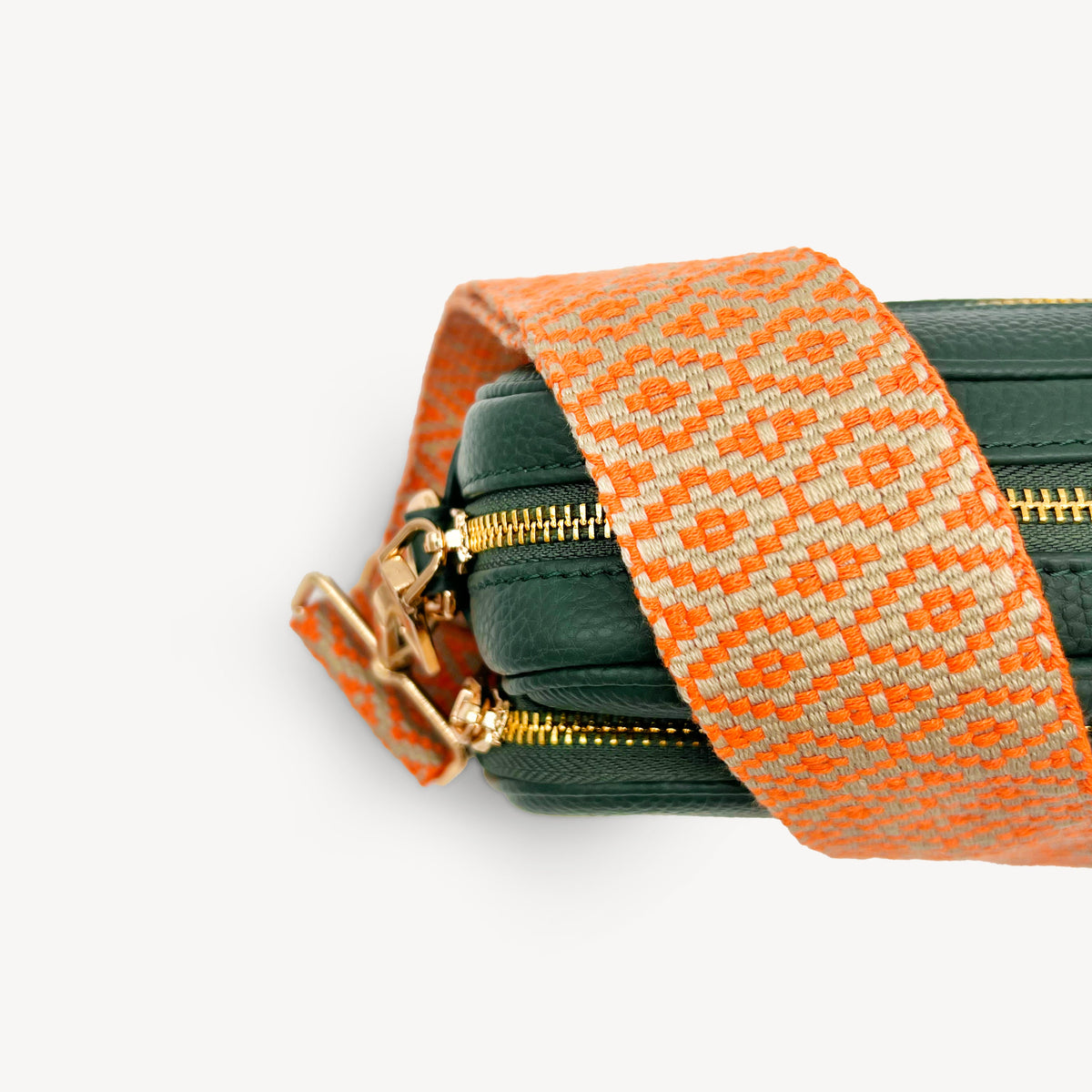 Orange & Stone Embroidered Strap