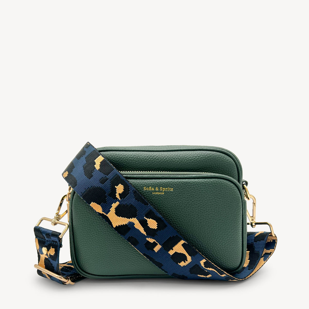 Navy & Gold Leopard Strap