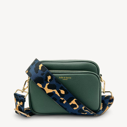 Navy & Gold Leopard Strap
