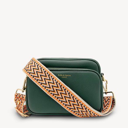 Orange, Black & Stone Aztec Strap