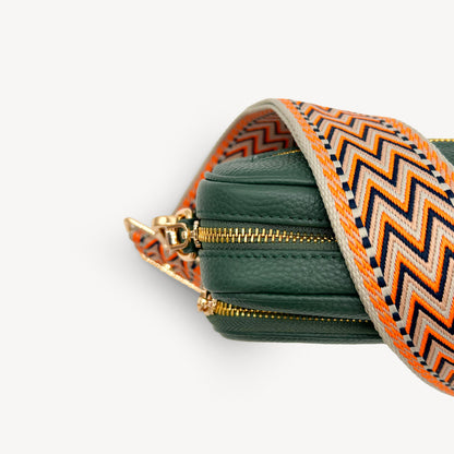Orange, Black & Stone Aztec Strap