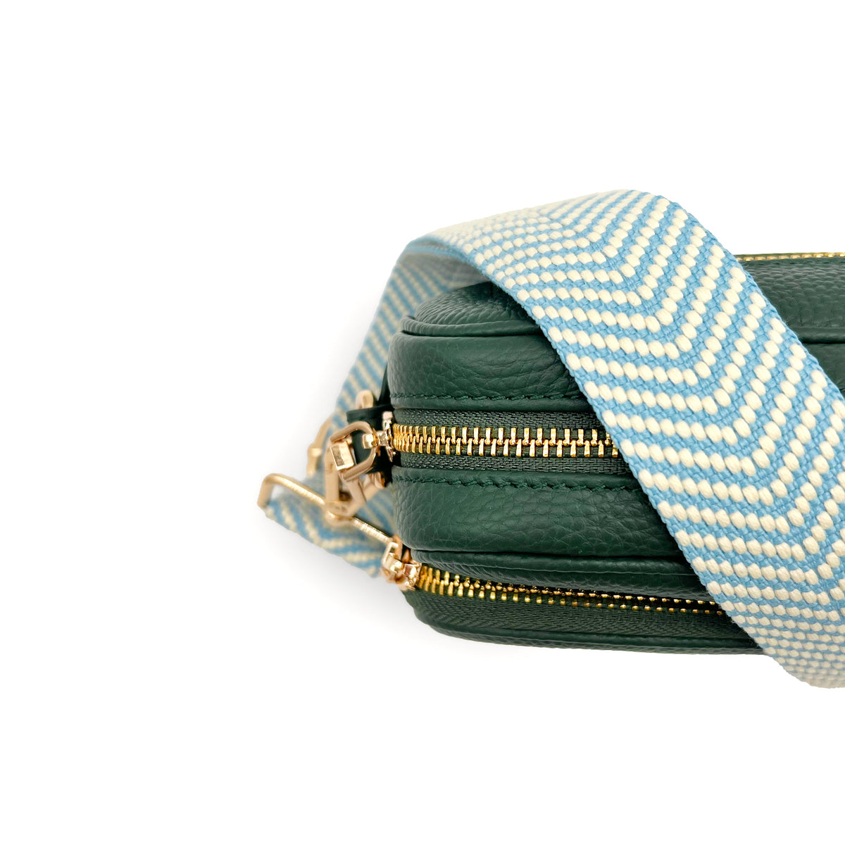 Sky Blue & White Chevron Strap