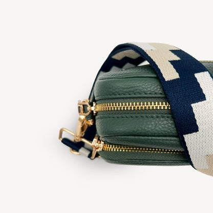Navy, Stone & Tan Puzzle Strap