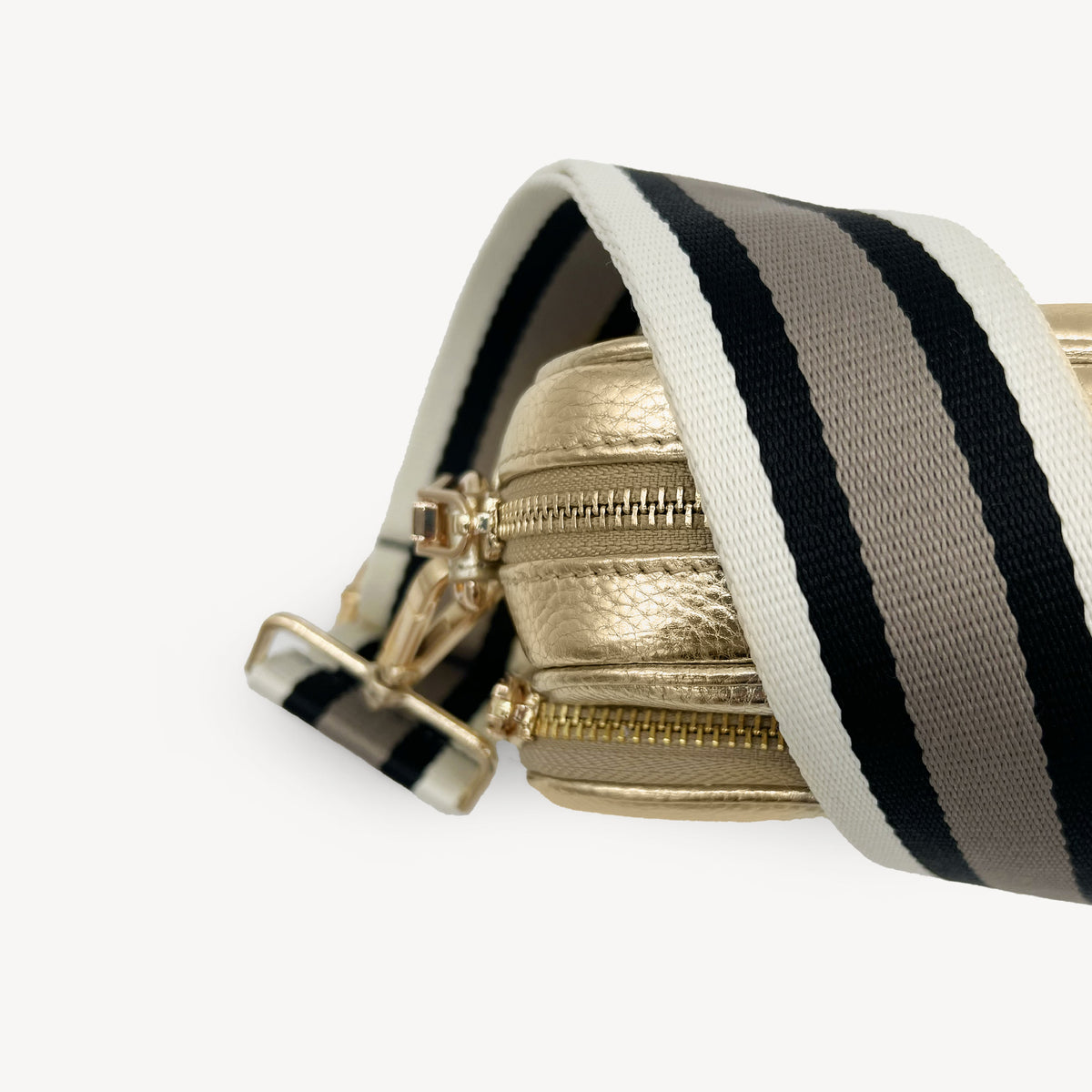 Black, Stone & Tan Stripe Strap