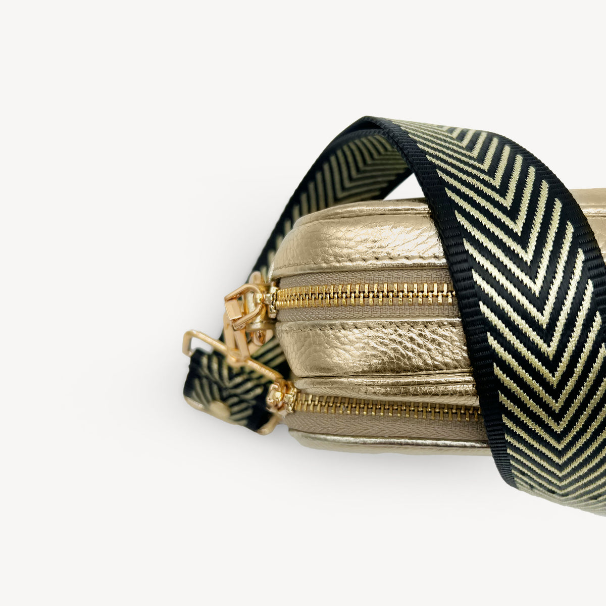 Black & Gold Chevron Strap