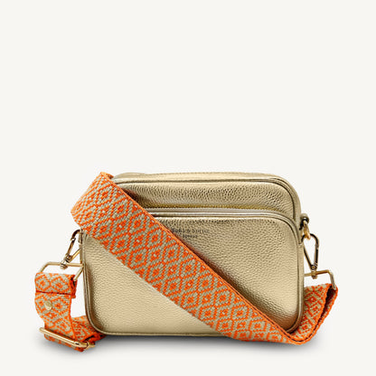 Orange & Stone Embroidered Strap