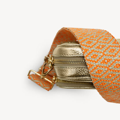 Orange & Stone Embroidered Strap