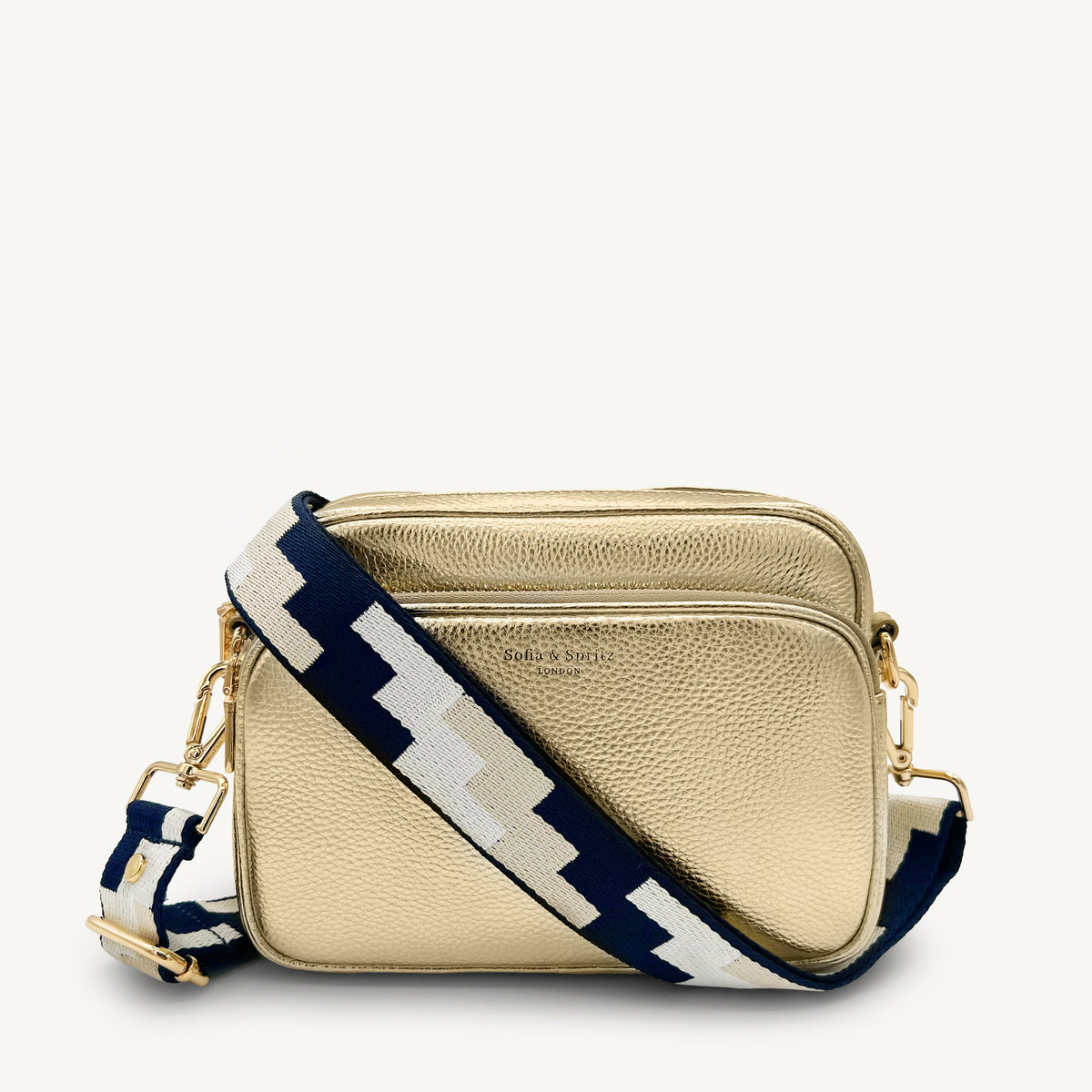 Navy, Stone & Tan Puzzle Strap