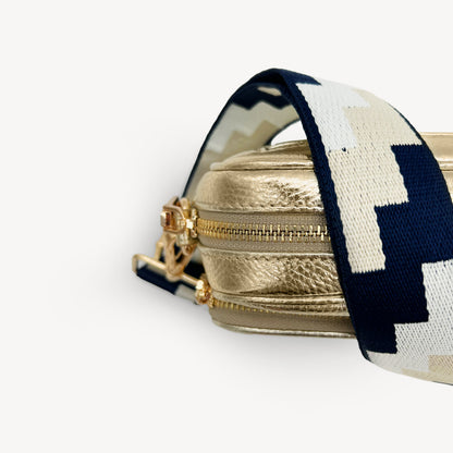 Navy, Stone & Tan Puzzle Strap