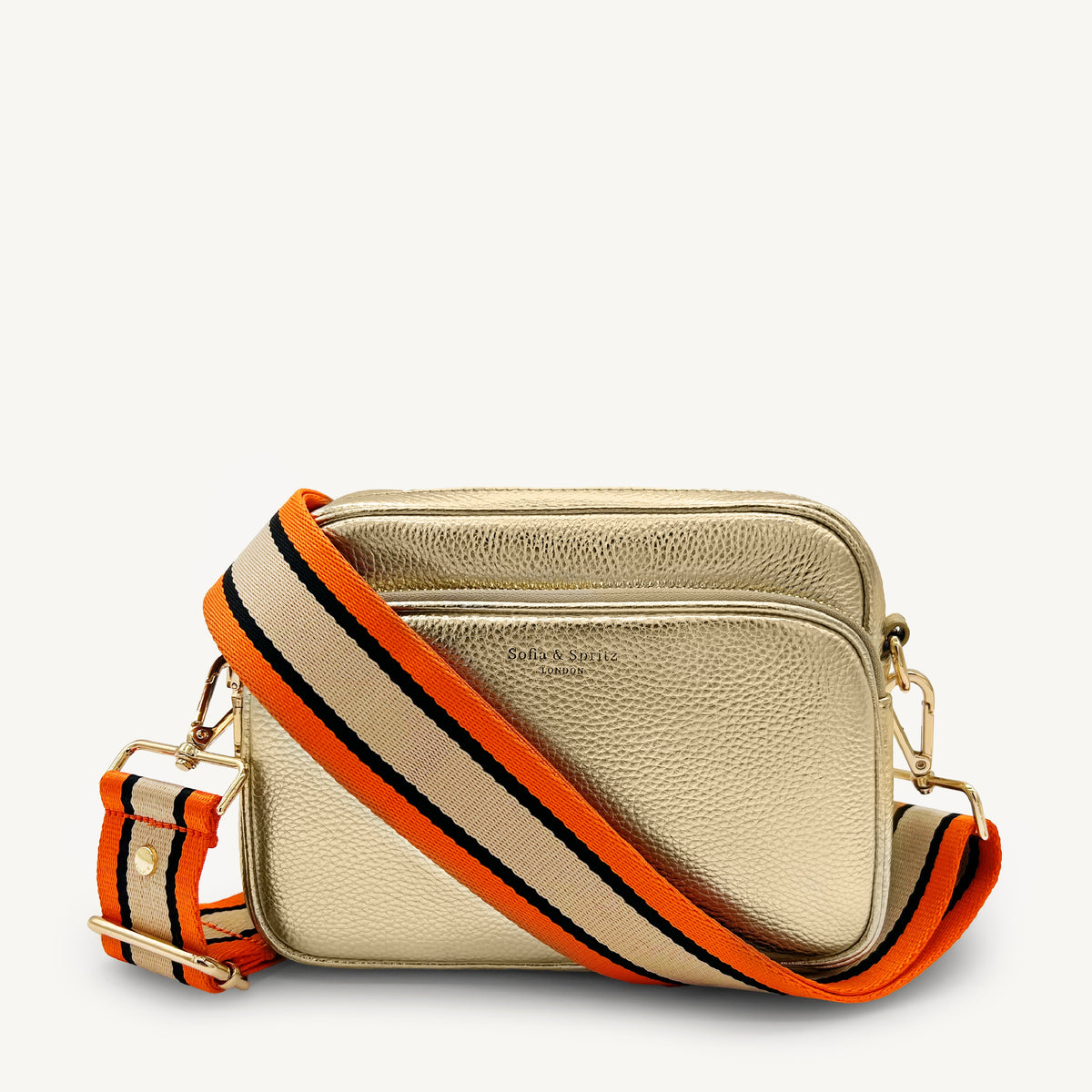 Orange, Tan & Black Stripe Strap