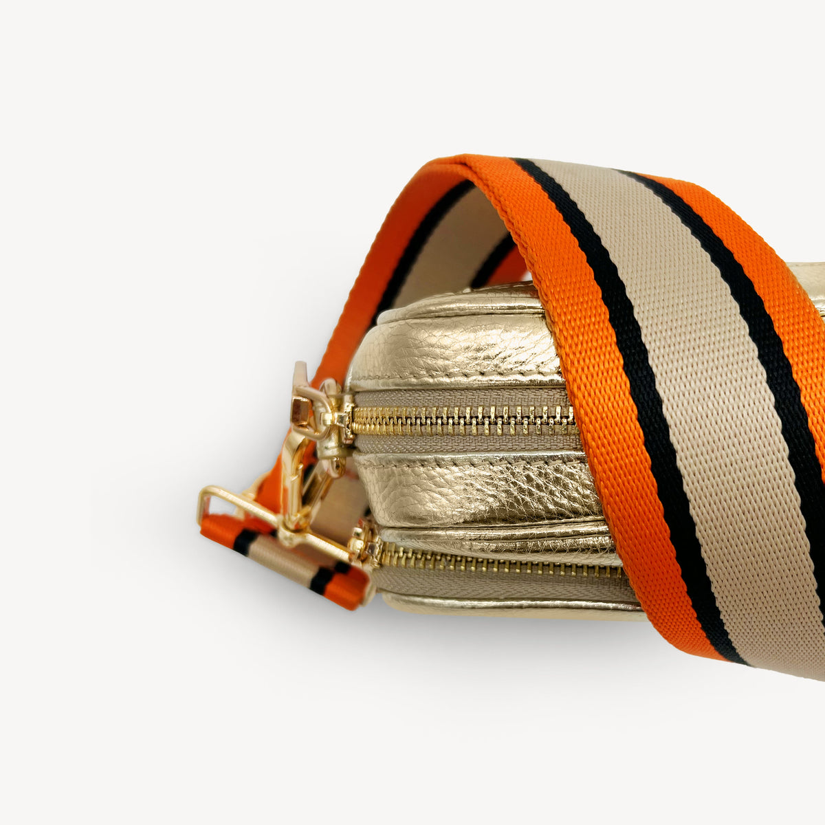 Orange, Tan & Black Stripe Strap