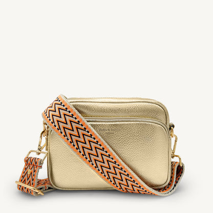 Orange, Black & Stone Aztec Strap