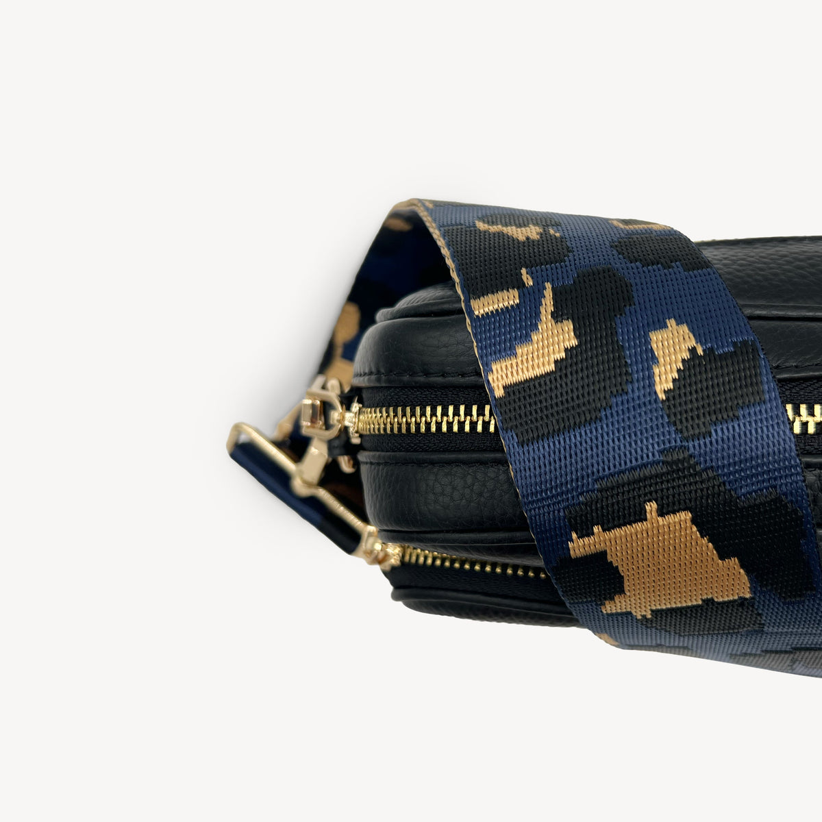 Navy & Gold Leopard Strap
