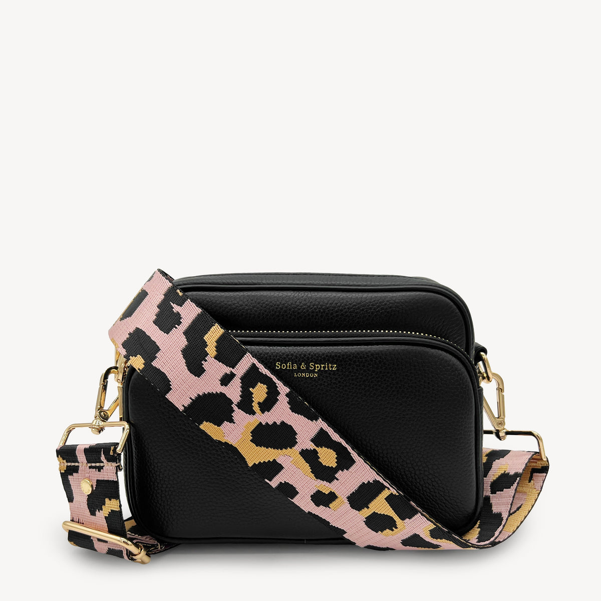 Pale Pink & Gold Leopard Strap