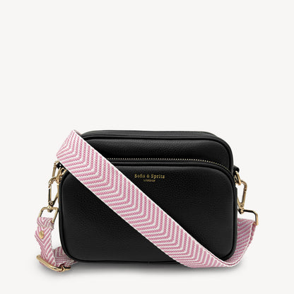 Pale Pink & White Chevron Strap