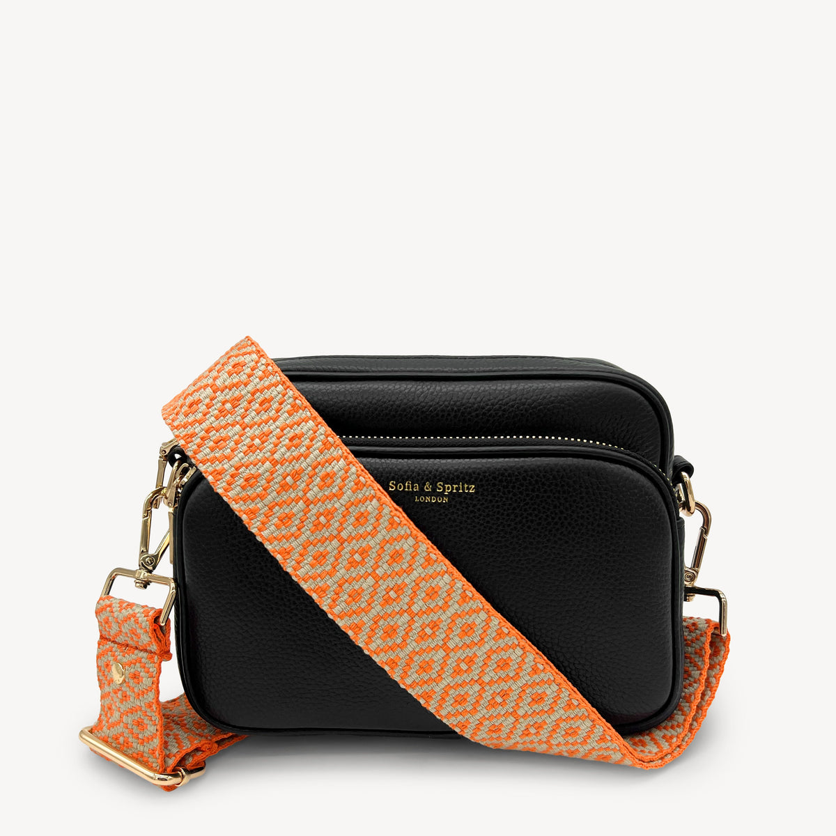 Orange & Stone Embroidered Strap