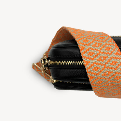 Orange & Stone Embroidered Strap