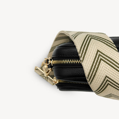 Olive Green & Stone Arrow Strap
