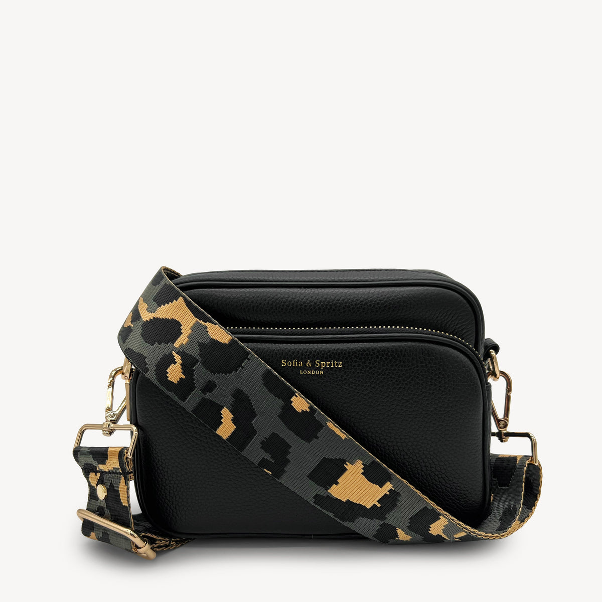 Grey & Gold Leopard Strap