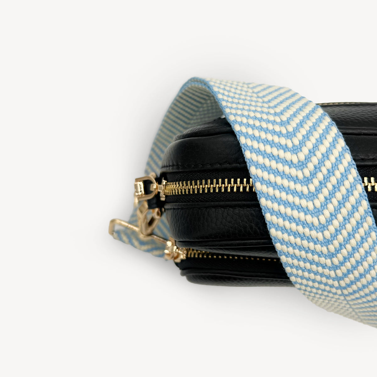 Sky Blue & White Chevron Strap