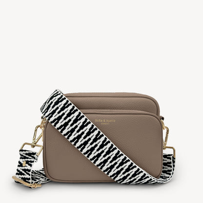 Black & White Zigzag Strap