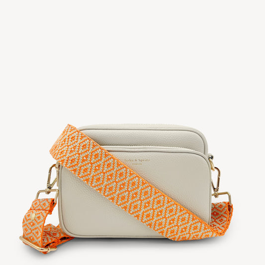 Orange & Stone Embroidered Strap