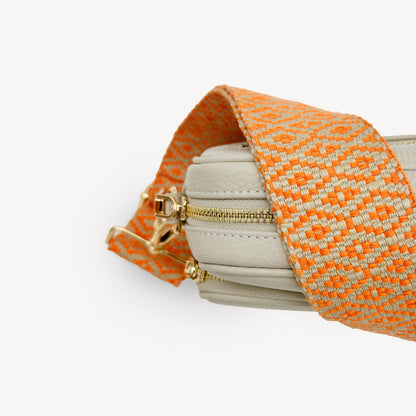 Orange & Stone Embroidered Strap