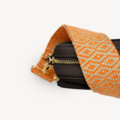 Orange & Stone Embroidered Strap