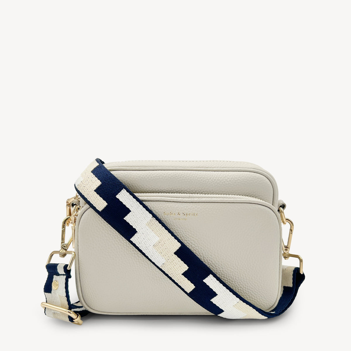 Navy, Stone & Tan Puzzle Strap