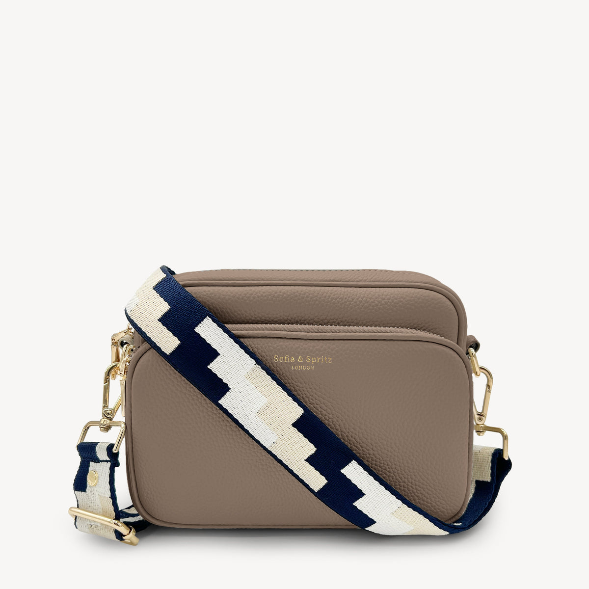 Navy, Stone & Tan Puzzle Strap