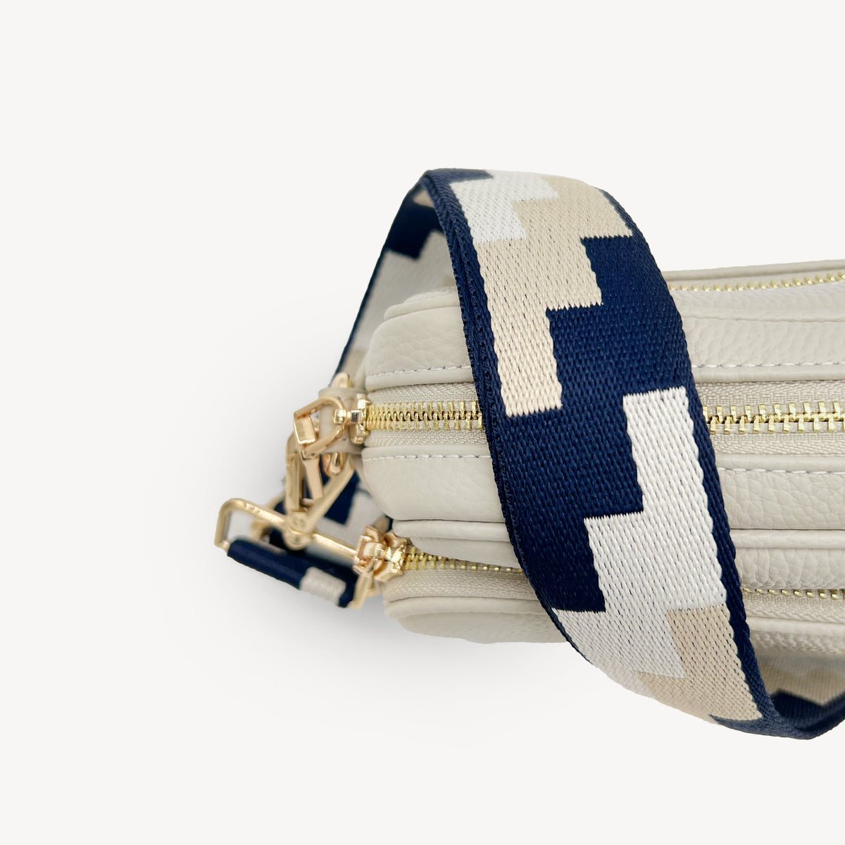 Navy, Stone & Tan Puzzle Strap