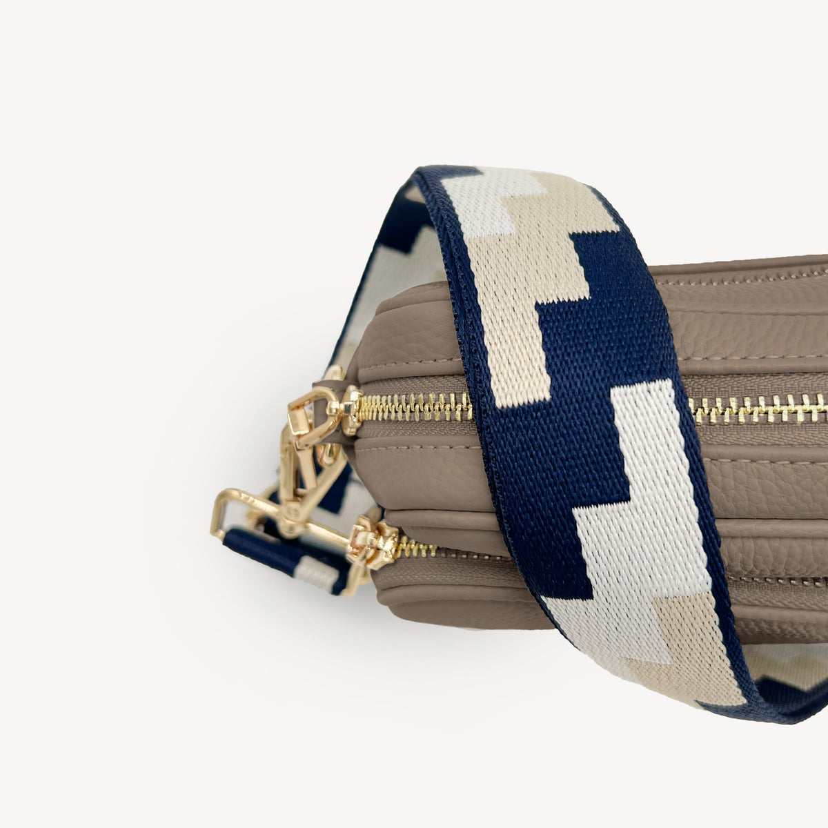 Navy, Stone & Tan Puzzle Strap