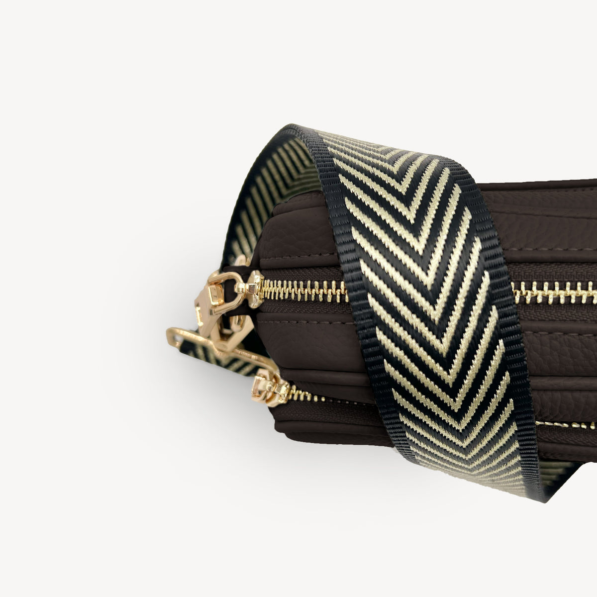 Black & Gold Chevron Strap